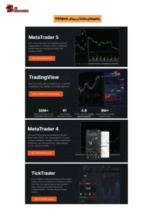 پلتفرم‌های معاملاتی بروکر FXOpen 